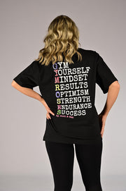 Gymroses | Women's Black "Motivation" T-shirt